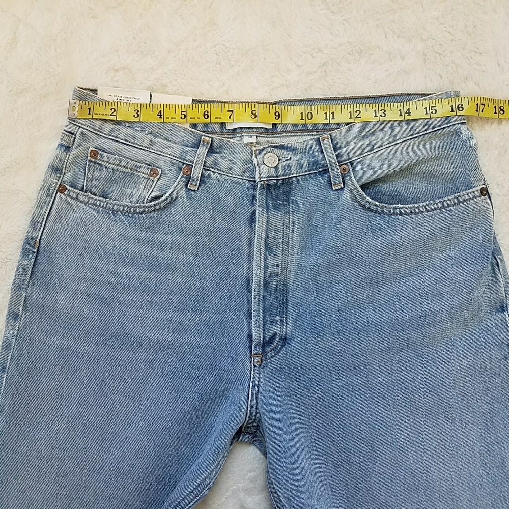 AGOLDE Mid Rise Vintage Straight Lana Jeans in Fiction - Picture 7 of 12